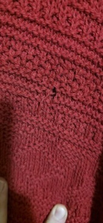 Vintage Knit 100% Cotton Red Cardigan Sweater | 90s Vibe Button Down Long Sleeve - Picture 8 of 11